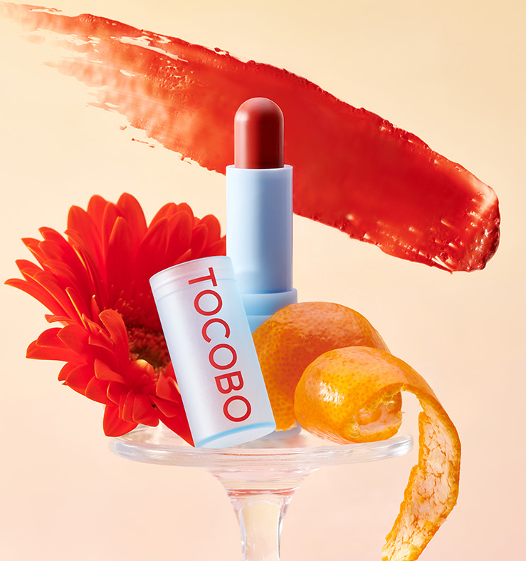 TOCOBO 橘红色玻璃润色唇膏