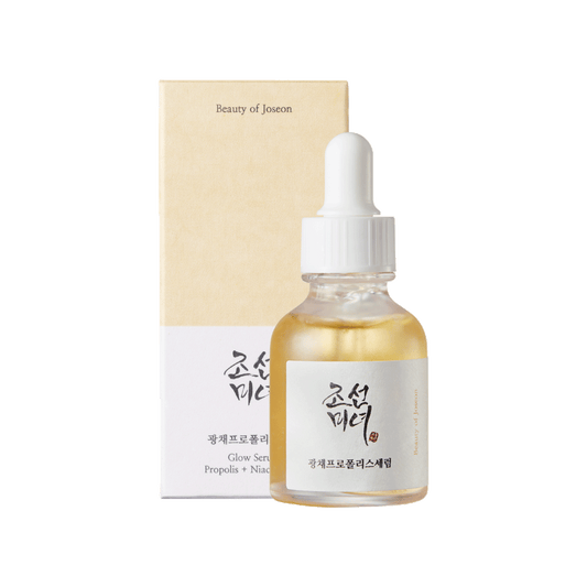 Beauty of Joseon Glow Serum with Propolis and Niacinamide in 30ml bottle for radiant, hydrated skin.