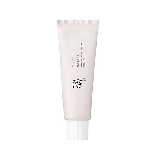 Beauty of Joseon Relief Sun sunscreen tube, SPF50+ PA++++, lightweight moisturizer with rice and probiotics, 50ml.
