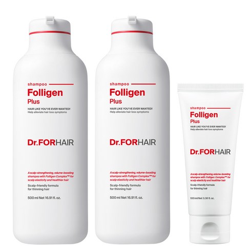 Dr.FORHAIR Folligen Plus 洗发水套装 500ml x 2P + 100ml