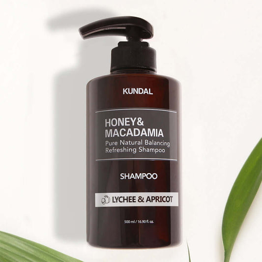 KUNDAL 蜂蜜和澳洲坚果纯天然平衡清爽洗发水 500ml #荔枝和杏子