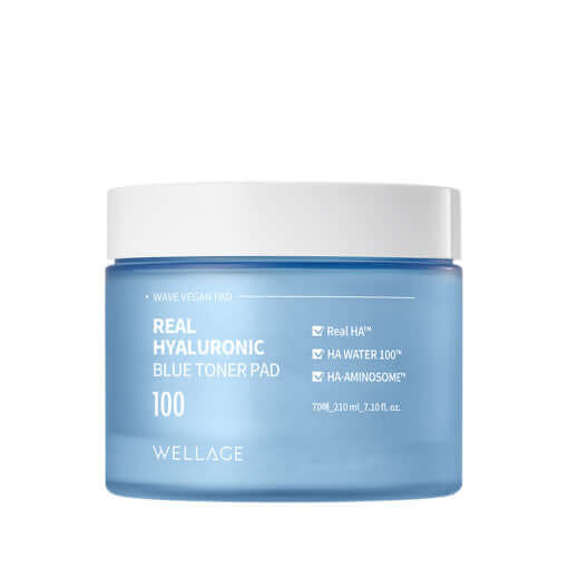 WELLAGE Real Hyaluronic Blue Toner Pad 70P