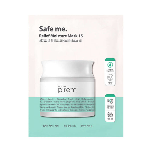 make p:rem Safe Me. 舒缓保湿面膜 15 25ml x 10