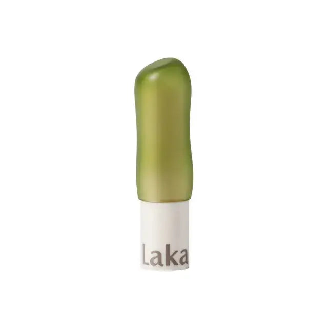 Laka Soul Vegan Lip Balm in green, futuristic packaging for deep hydration and tinted color.