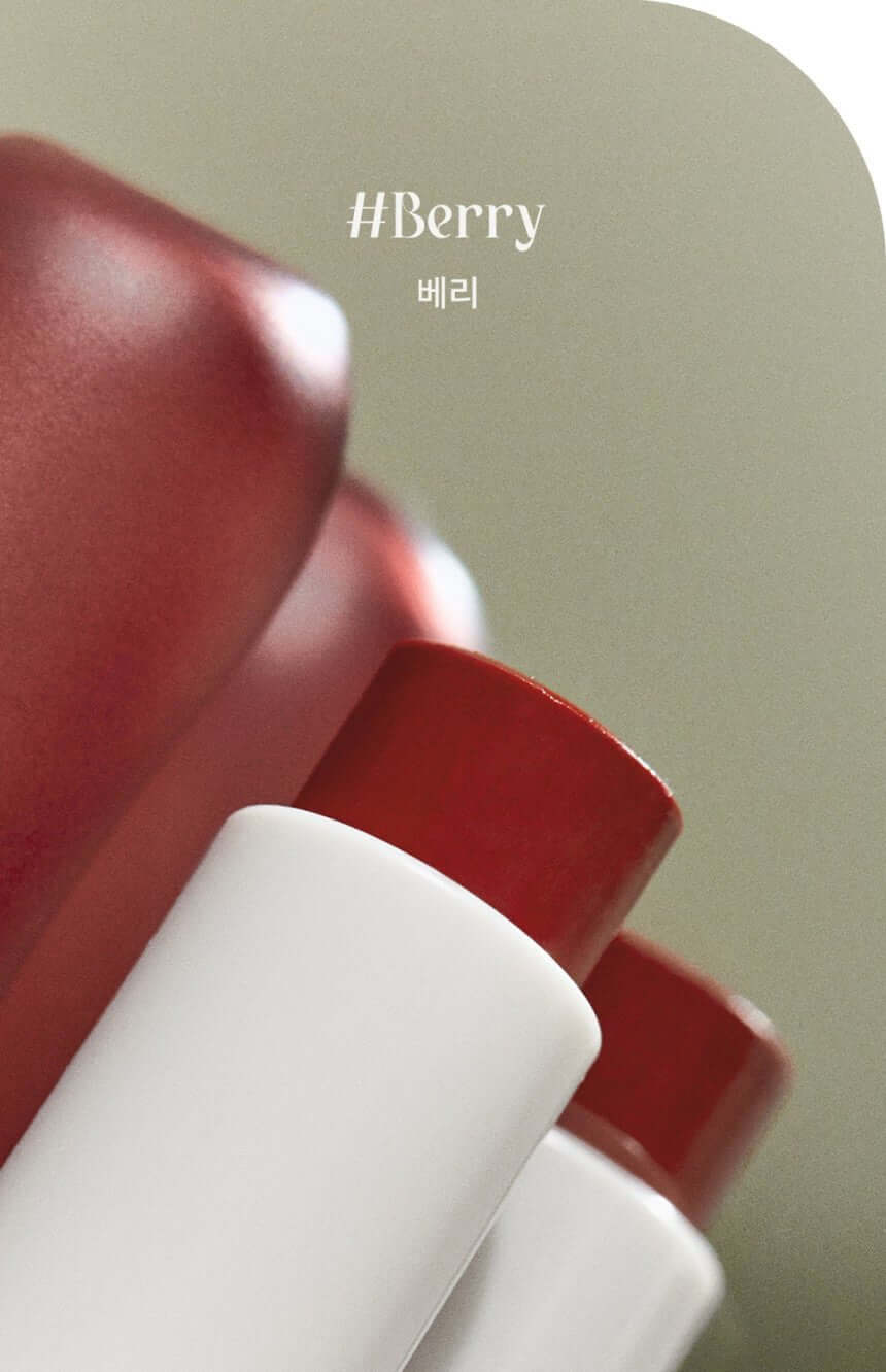 Close-up of Laka Soul Vegan Lip Balm in berry tint with sleek gender-neutral packaging.
