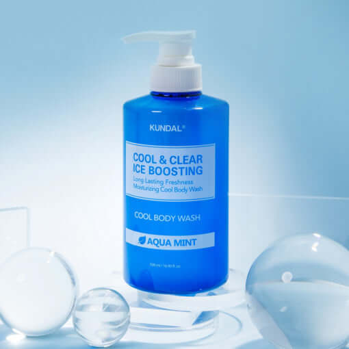 KUNDAL Cool &amp; Clear Ice Boosting 清凉沐浴露 500ml #Aqua Mint